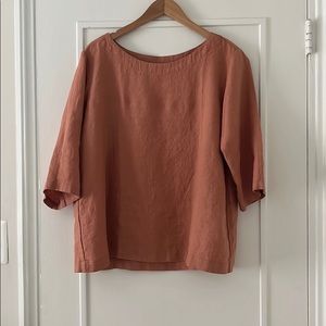 notPERFECTLINEN January Top Canyon Clay Large